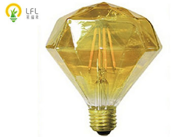ampoules décoratives du diamant plat LED de 4W 2200K avec le verre d'or D64*148mm